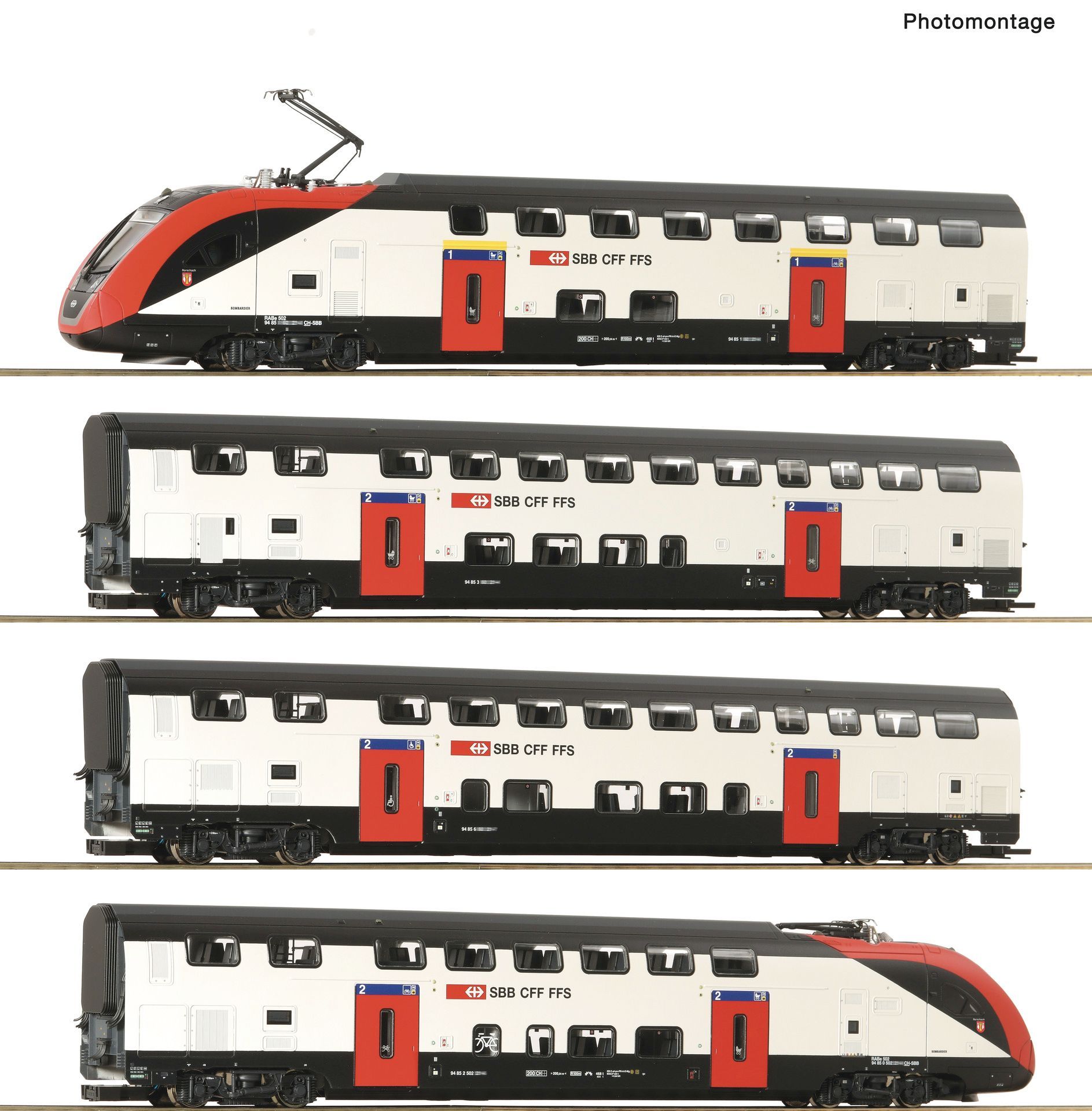 Roco 7700008 - Triebzug RABe 502 SBB Ep.VI 4.tlg. IR100 H0/GL