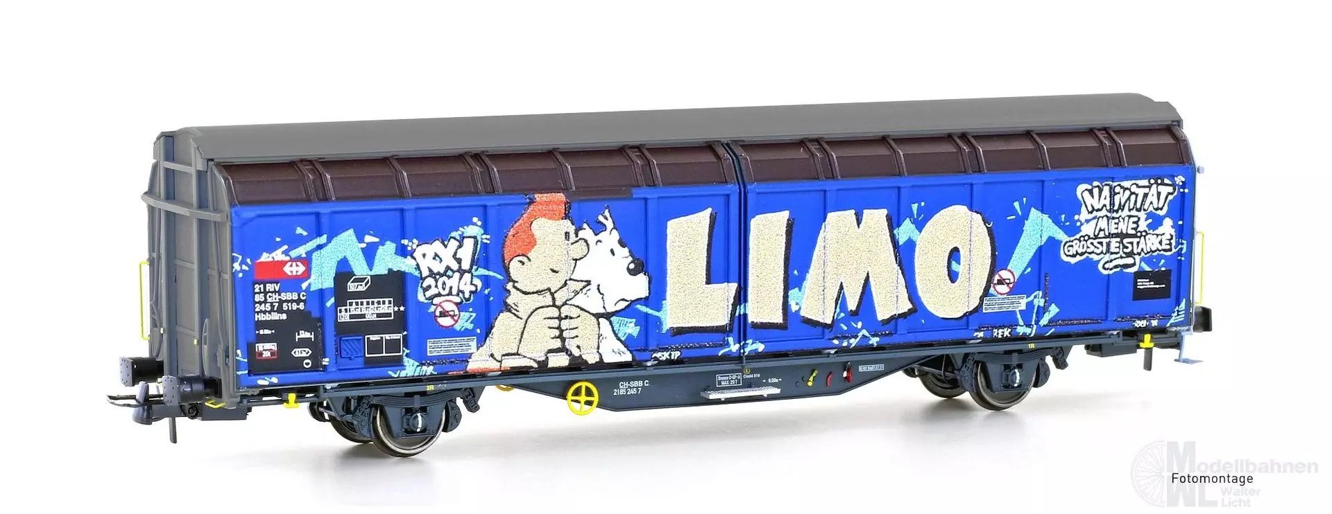 Hobbytrain 45107 - Schiebewandwagen Hbbillns SBB Ep.VI Graffiti-Serie Nr.5 H0/GL