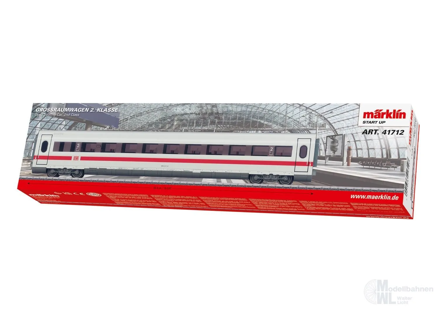 Märklin 41712 - Großraumwagen ICE 2 DB Ep.VI 2.Kl.Start up H0/WS