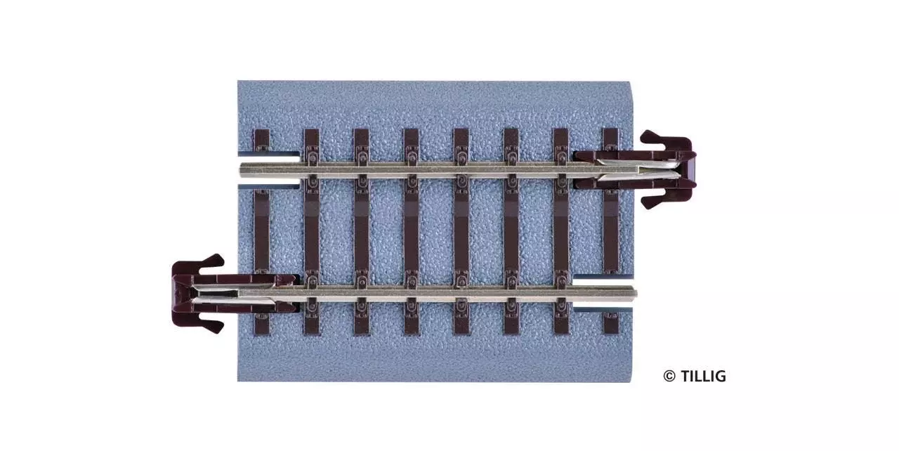 Tillig 83715 - Bettungsgleis gerade G4 41,5 mm braunTT 1:120