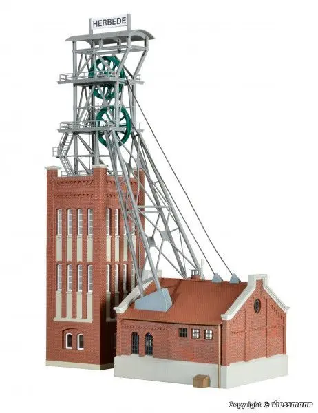 Kibri 39845 - Förderturm mit Maschinenhaus inkl. Antrieb - ersetzt 49845 H0 1:87