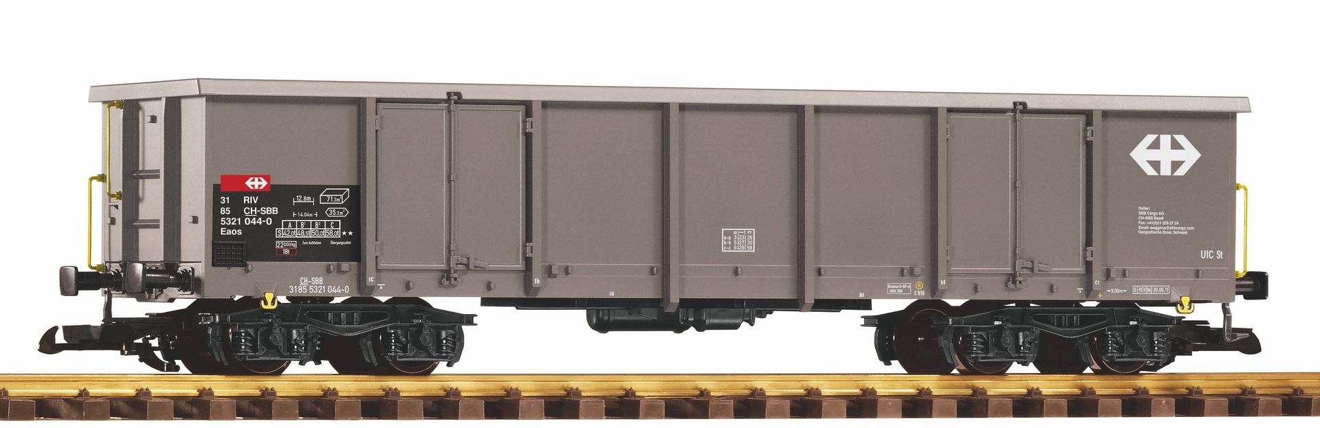 Piko 37010 - Güterwagen offen SBB Ep.VI Eaos grau SPUR G 1:22,5