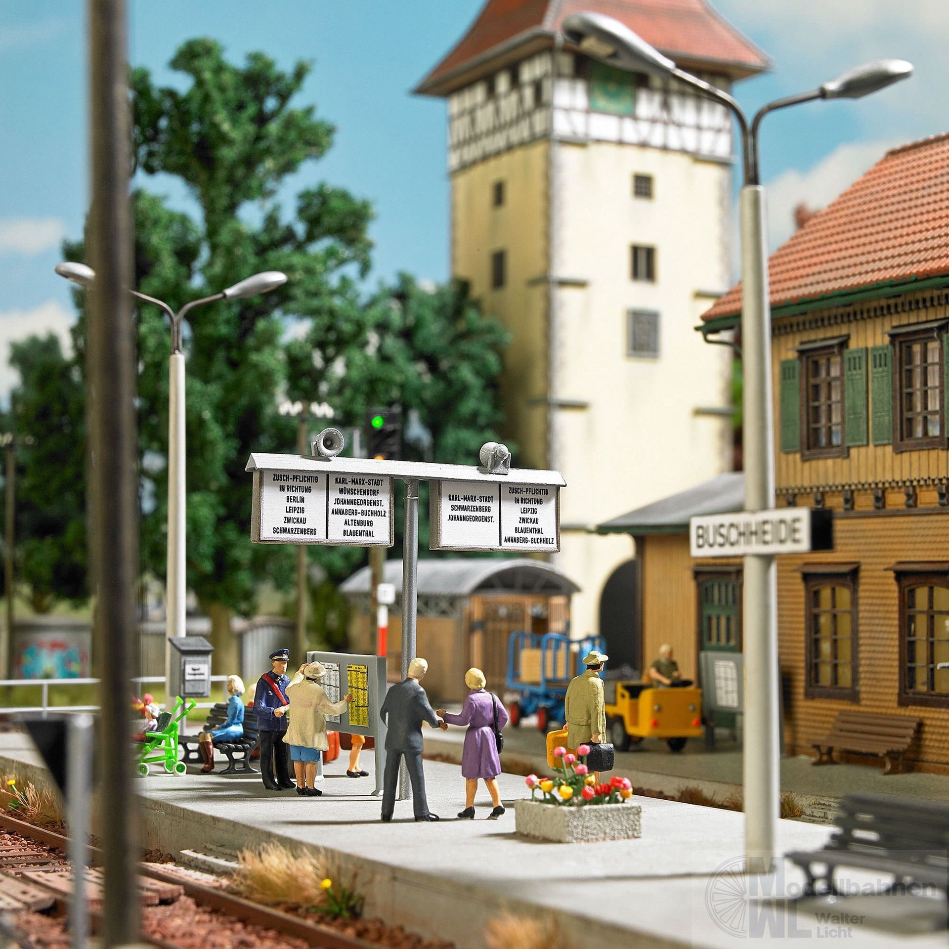 Busch 1623 - Bahnhof Ausgestaltungs-Set H0 1:87