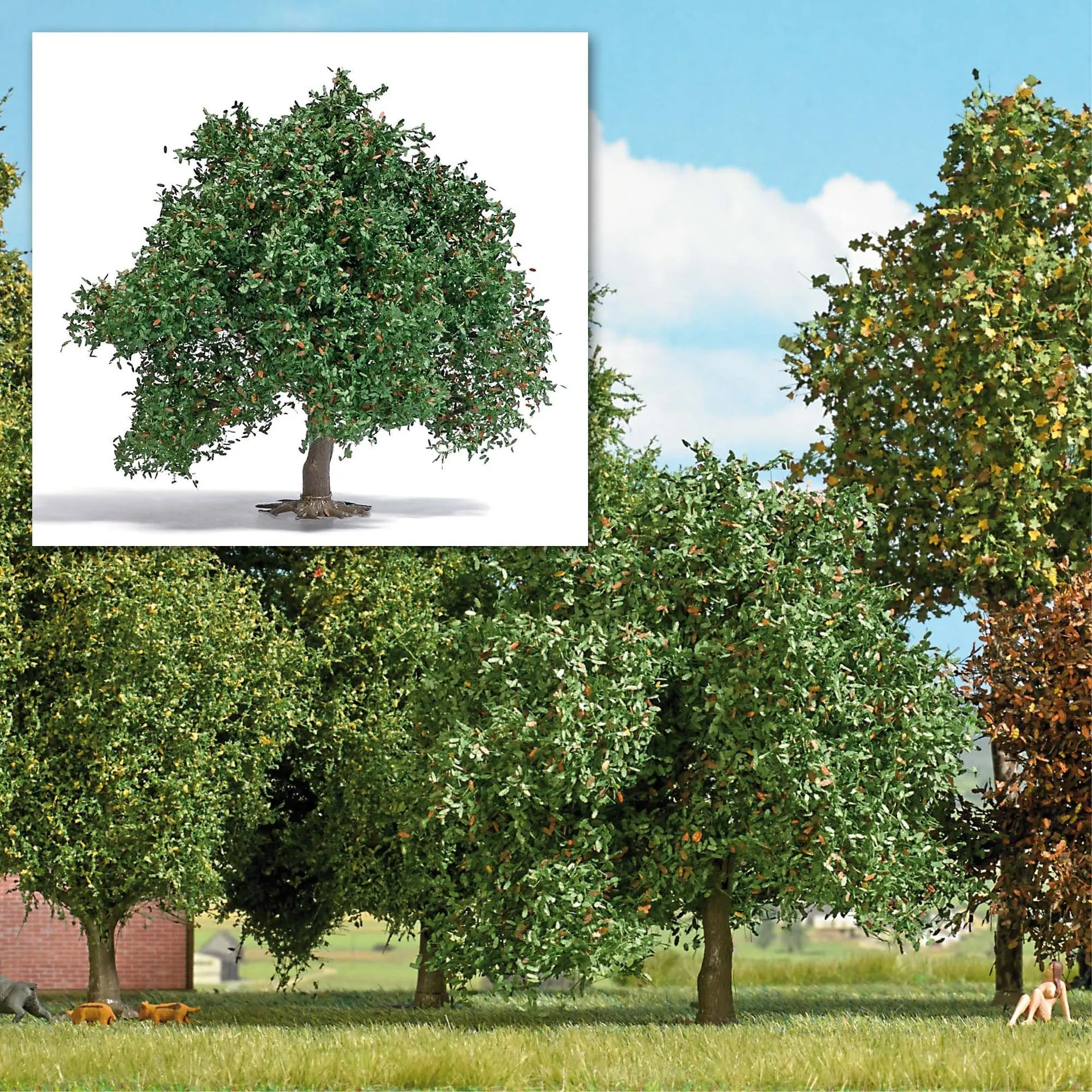 Busch 3663 - Eiche 95 mm, Herbst H0 1:87