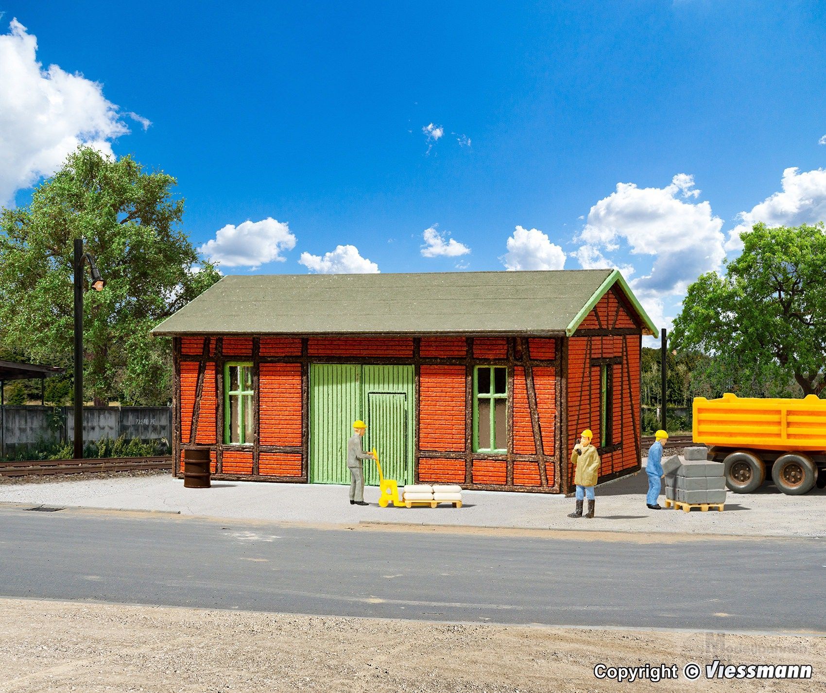 Vollmer 47556 - Werkstatt mit Putz-/Fachwerkfassade - Polyplate Bausatz N 1:160