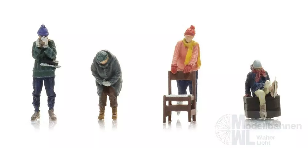 ARTITEC b.v. 5870130 - Eislaufen für Anfänger (4x) Fertigmodell H0 1:87