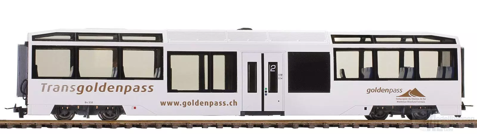 Bemo 3299302 - Niederflurwagen MOB Ep.VI Bs 232 Transgoldenpass/Goldenpass H0m