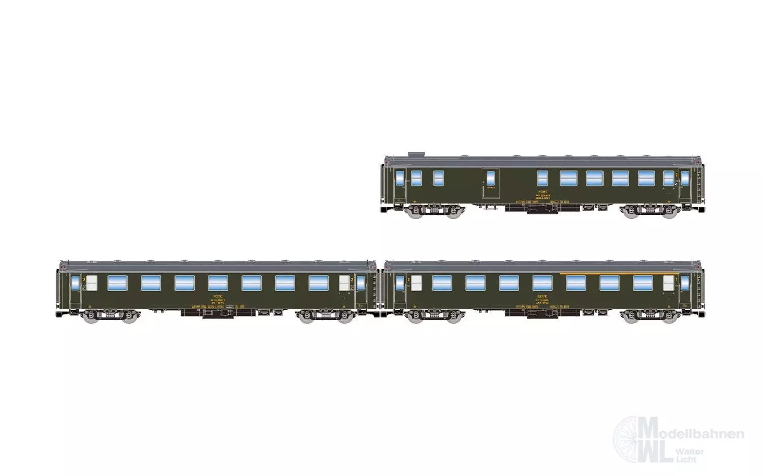 Arnold 4514 - Personenwagen Set RENFE Ep.IV 3.tlg. 5000-Wagen N 1:160