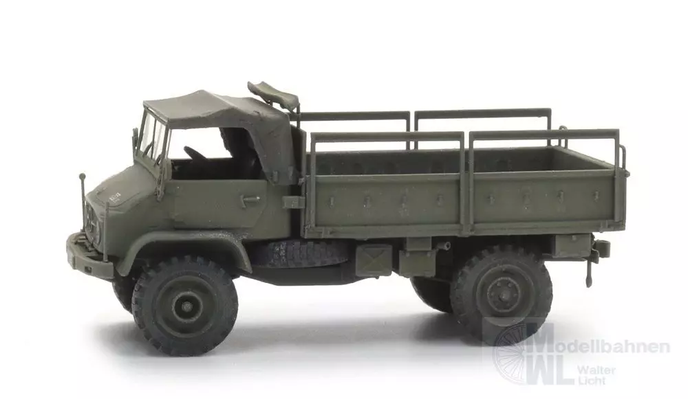 ARTITEC b.v. 6870775 - BRD Unimog 404s Pritsche offen gelboliv H0 1:87 Fertigmodell