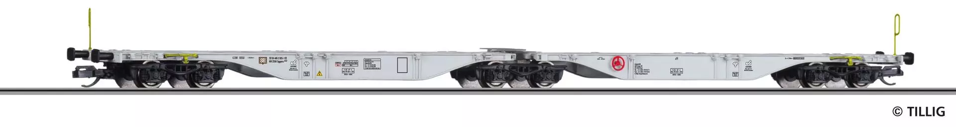 Tillig 18067 - Containertragwagen ZSSK Ep.V unbeladen TT 1:120