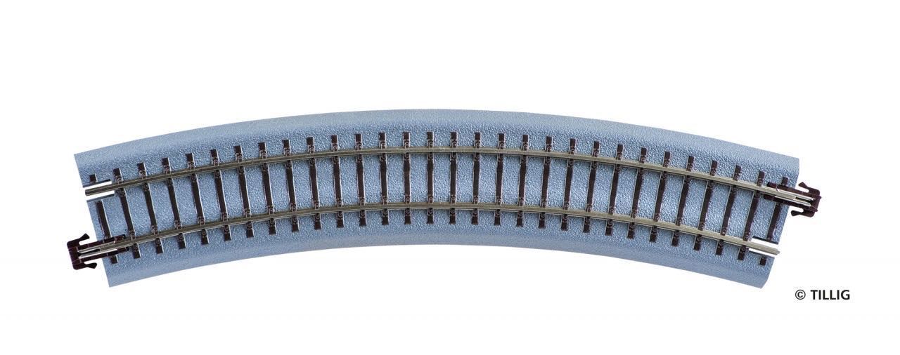Tillig 83719 - Bettungsgleis gebogen R11 R310/30° braun TT 1:120