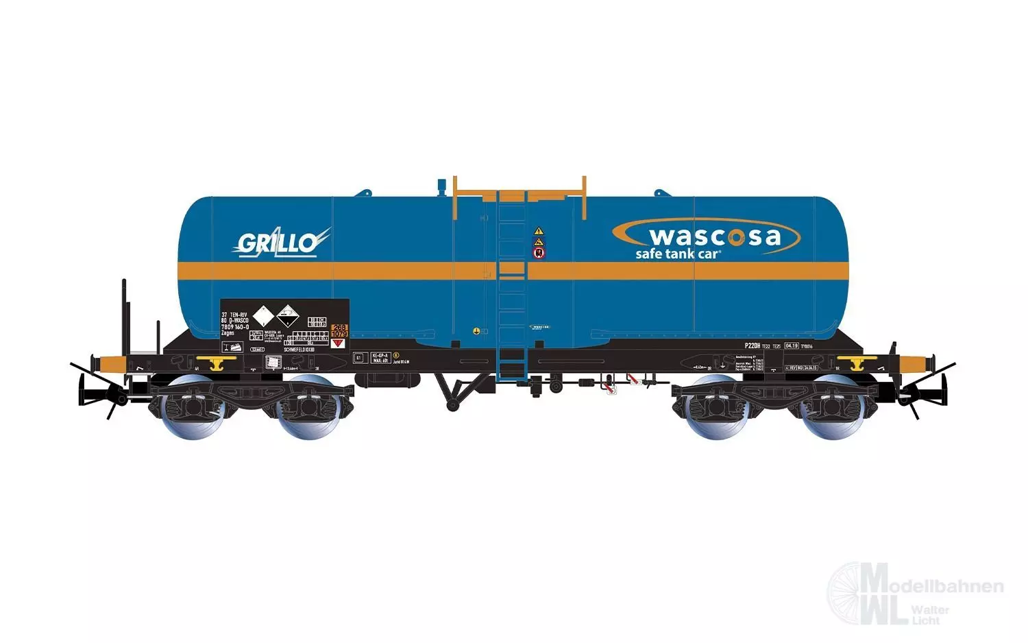 Rivarossi 6698 - Kesselwagen WASCOSA Ep.VI Grillo blau H0/GL
