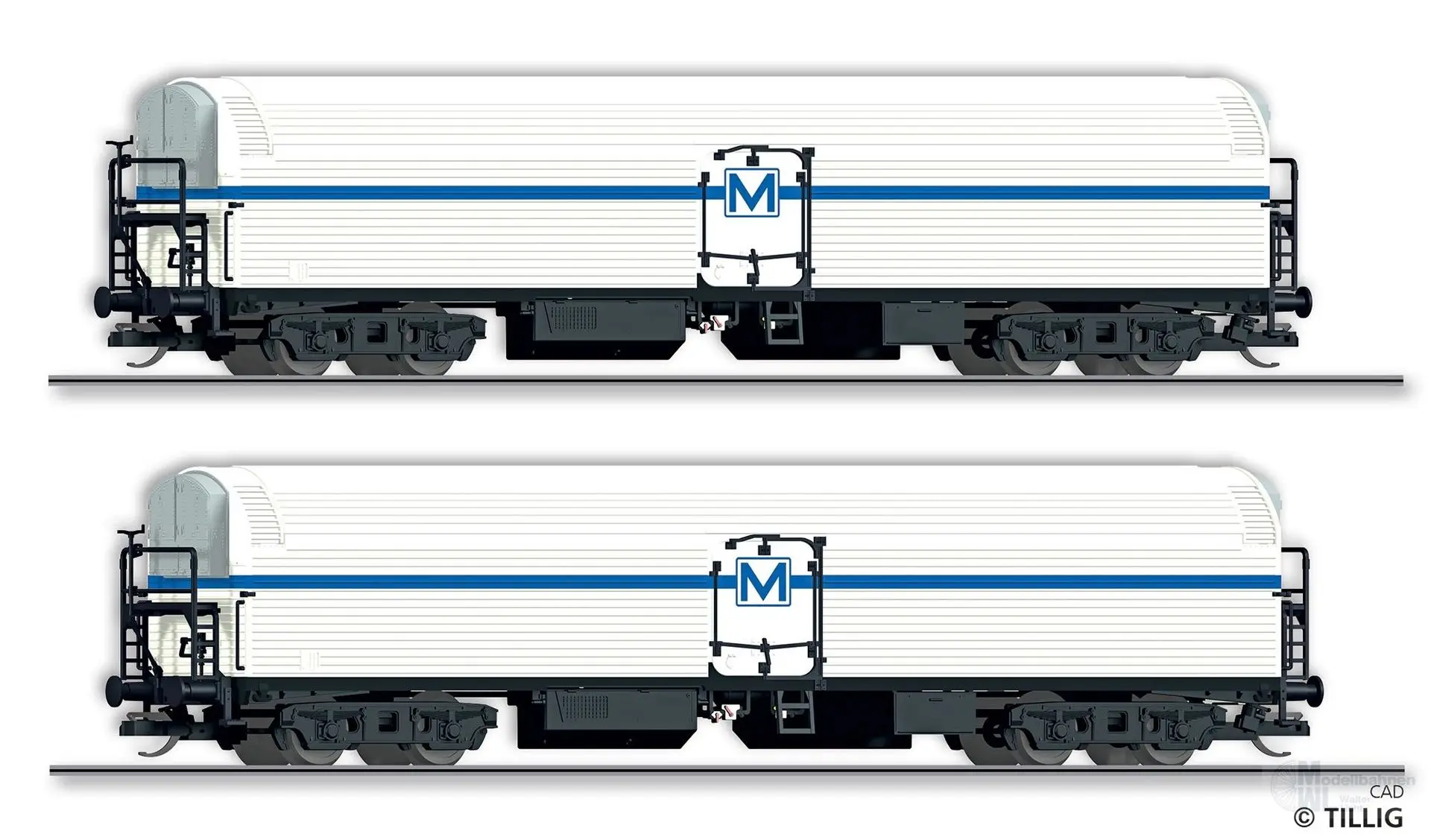 Tillig 01143 - Maschinenkühlwagen Set DR Ep.III TTehkor 2.tlg TT 1:120