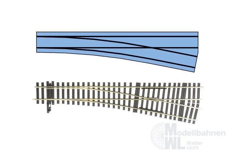Lenz 45032-01 - Handweiche rechts 11,25° Radius 1649,39 mm Spur 0