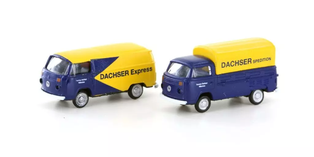 Lemke Minis 3921 - VW T2 2er Set Dachser N 1:160