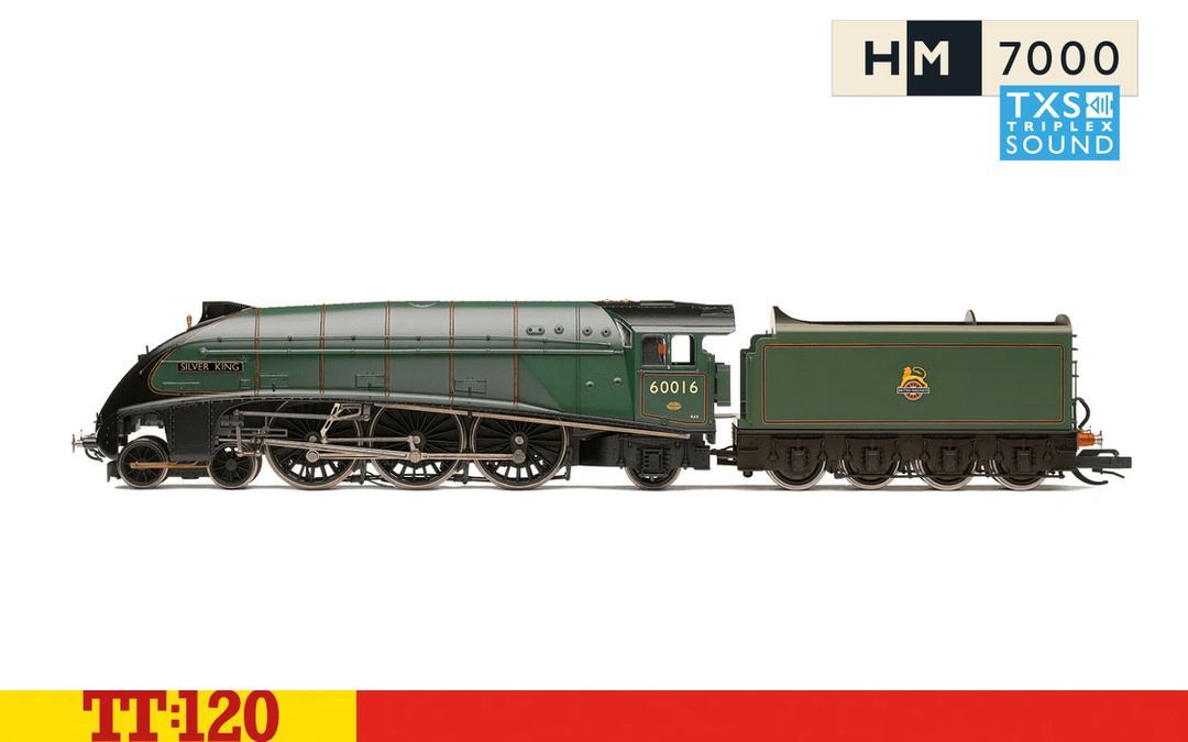 HORNBY TT TT3008TXSM - Dampflok Class A4 4-6-2 60016 Silver King TT 1:120 SOUND