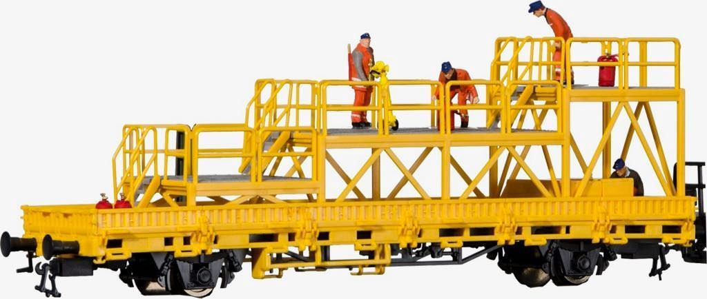 Kibri 26262 - Niederbordwagen mit Arbeitsbühne GleisBau Fertigmodell H0/GL