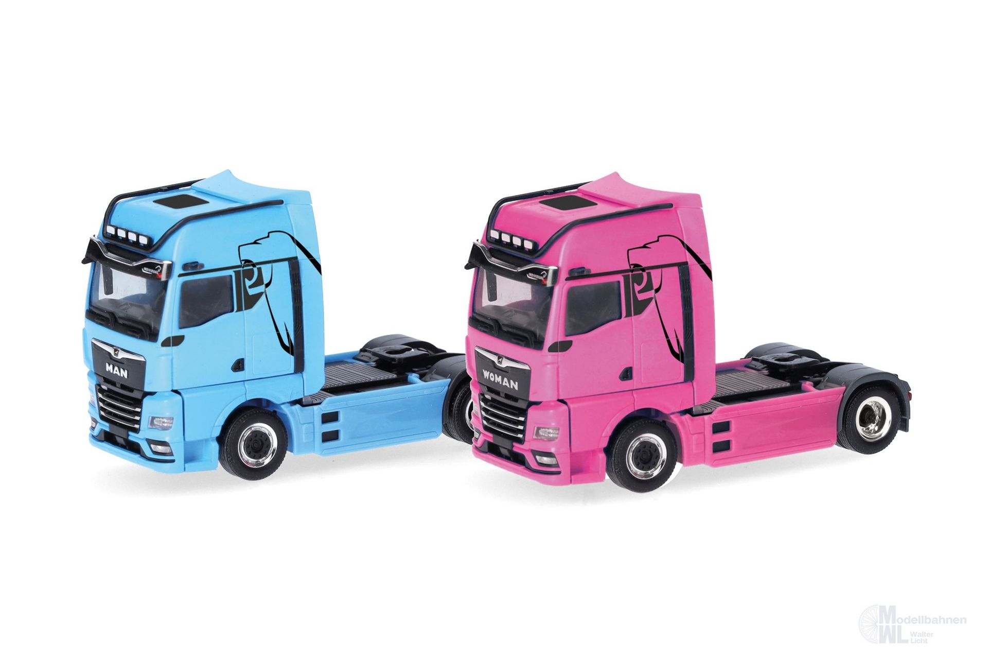 Herpa 319195 - Set WOMAN & MAN eTGX GX Zugmaschine H0 1:87