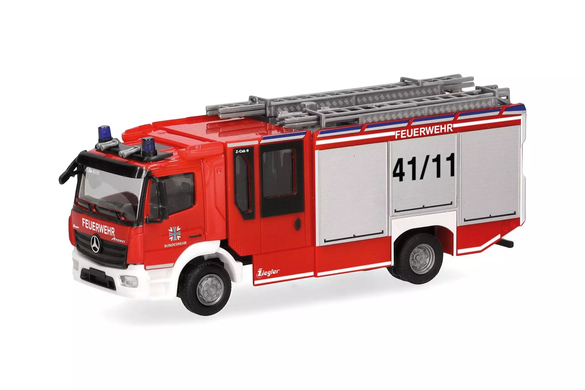 Herpa 747449 - Mercedes-Benz Atego 13 Z-Cab Bundeswehr/Feuerwehr H0 1:87