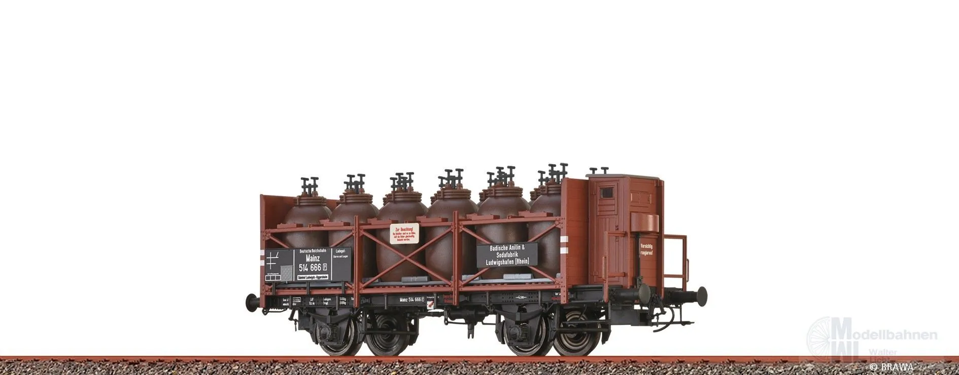 Brawa 49326 - Säuretopfwagen DRG Ep.II BASF 514 666 H0/GL