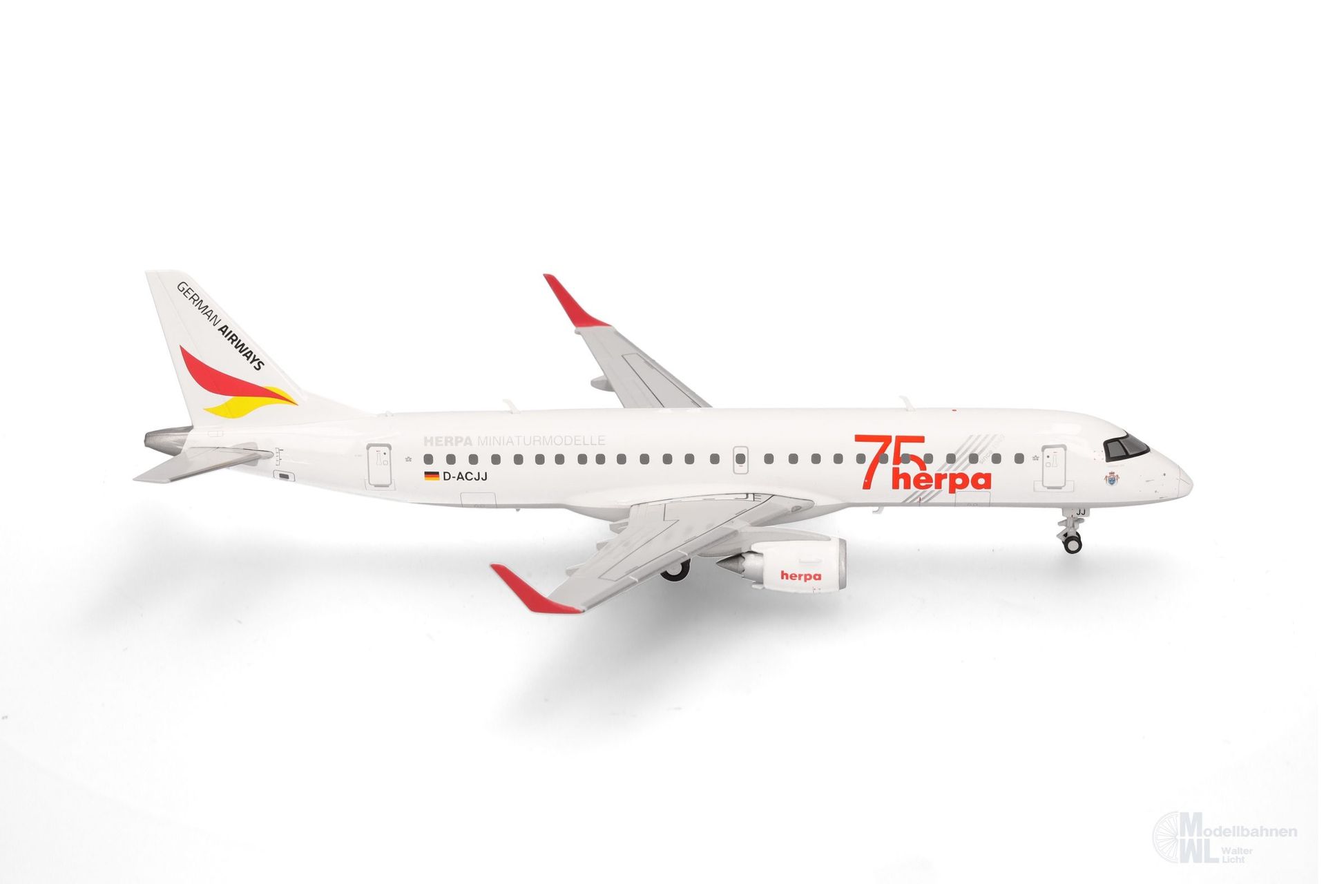 Herpa 573221 - Embraer E190 German Airways Herpa 75 1:200 Herpa 573221 - Embraer E190 German Airways Herpa 75 1:200