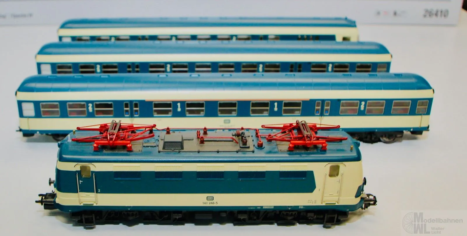 Märklin 26410 - MÄRKLIN - Zugset Karslruher Zug E-Lok BR 141 248-5 DB Ep.IV H0/WS mfx Digital