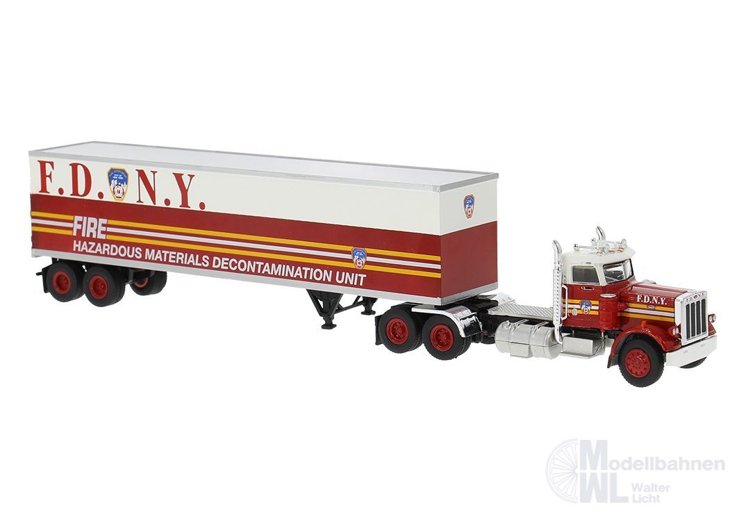 Brekina 85722 - Peterbilt 359 Koffer-Sattelzug der FDNY H0 1:87