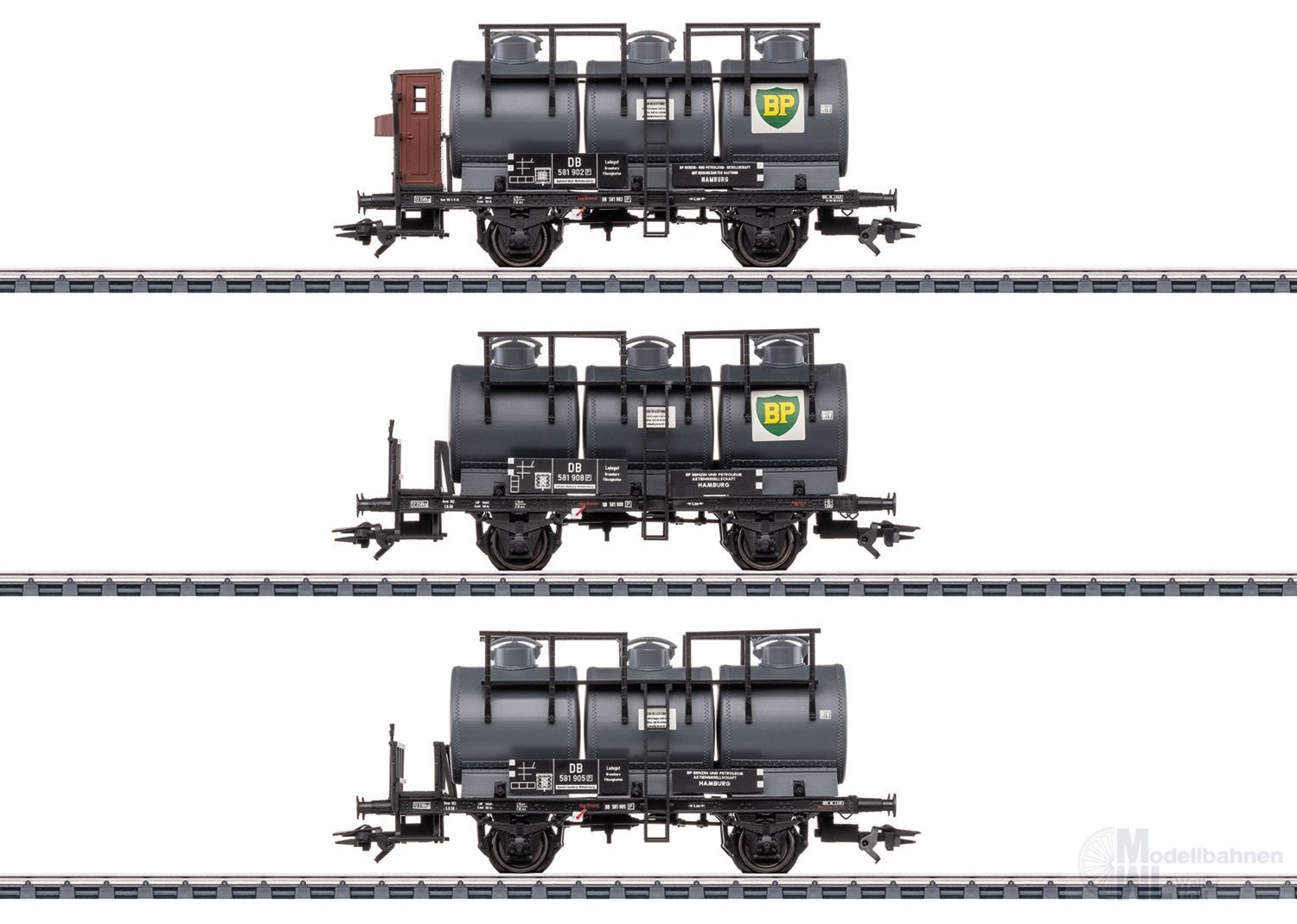 Märklin 46491 - Kesselwagen Set DB Ep.III BP 3.tlg. H0/WS