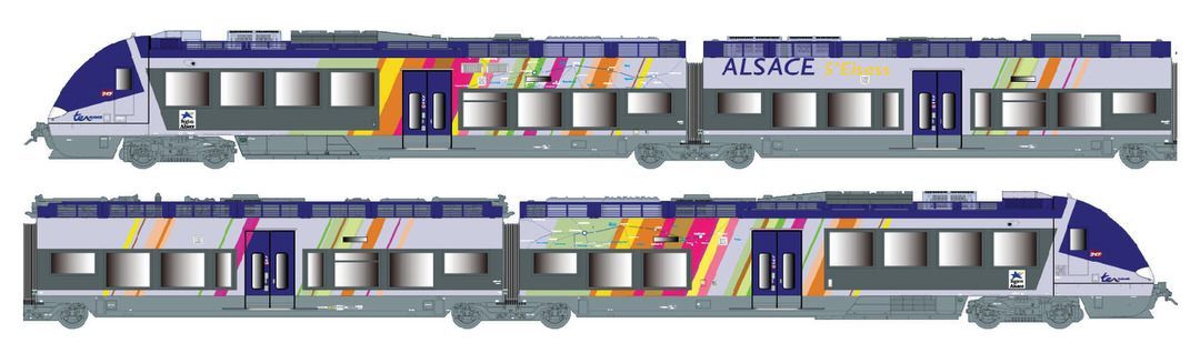 LS Models 10093S - Triebzug AGC 4 SNCF Ep.VI 4-tlg. Alsace H0/GL Sound