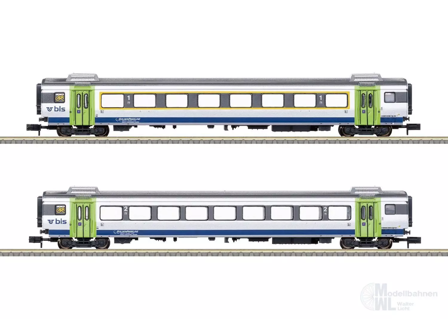 Trix 18294 - Personenwagen Set BLS Ep.VI GOLDENPASSLINE 2.tlg. N 1:160