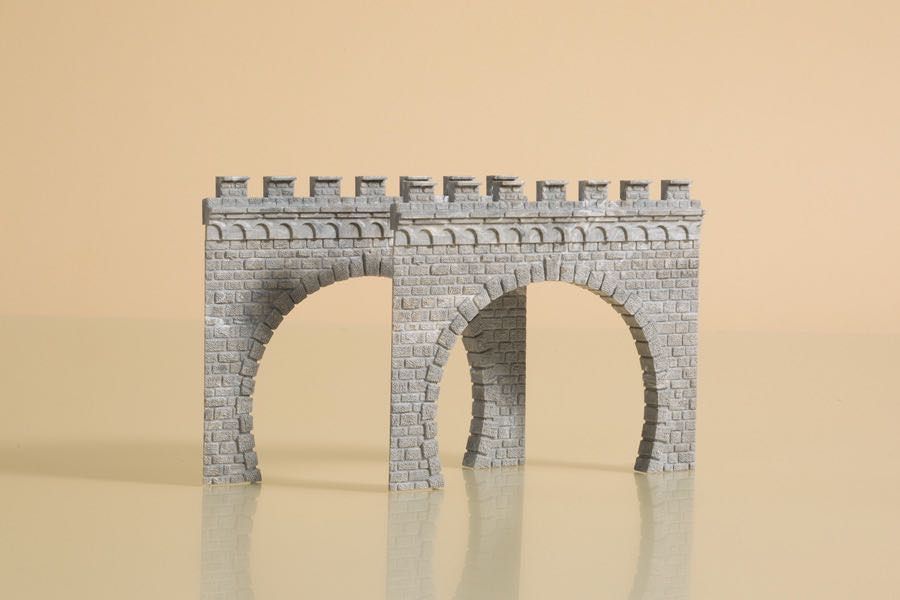 Auhagen 43609 - 2 Tunnelportale zweigleisig TT 1:120