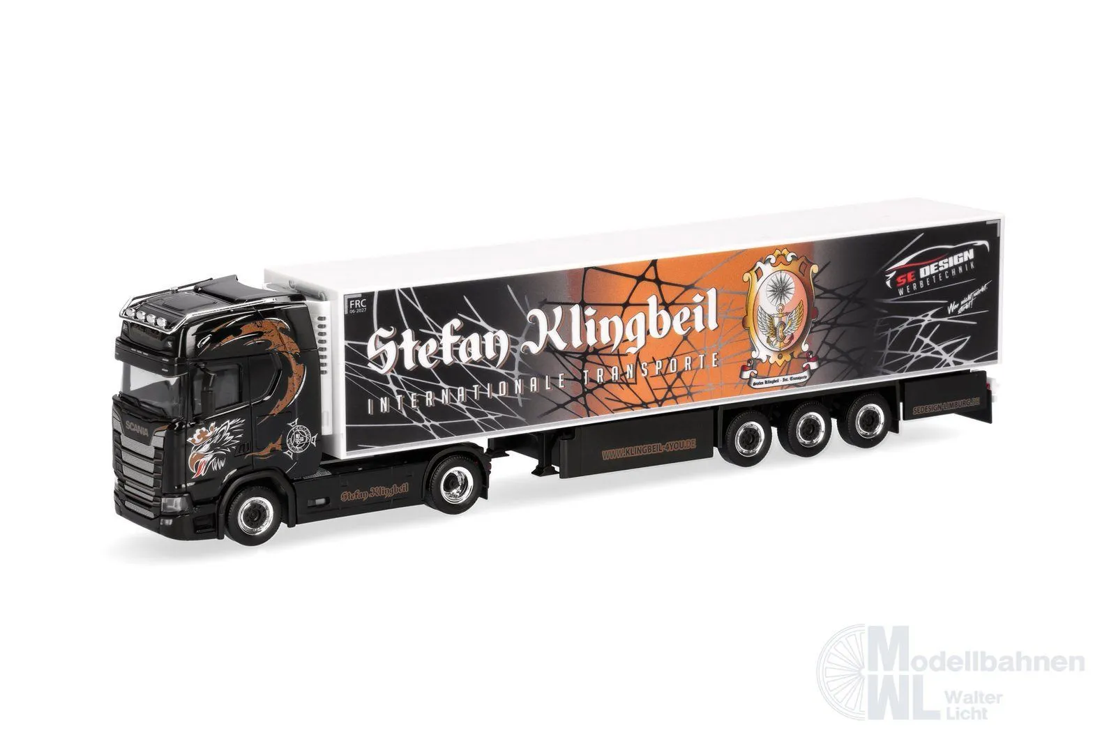 Herpa 321013 - Scania CS 20 HD Kühlkoffer-Sattelzug Klingbeil H0 1:87