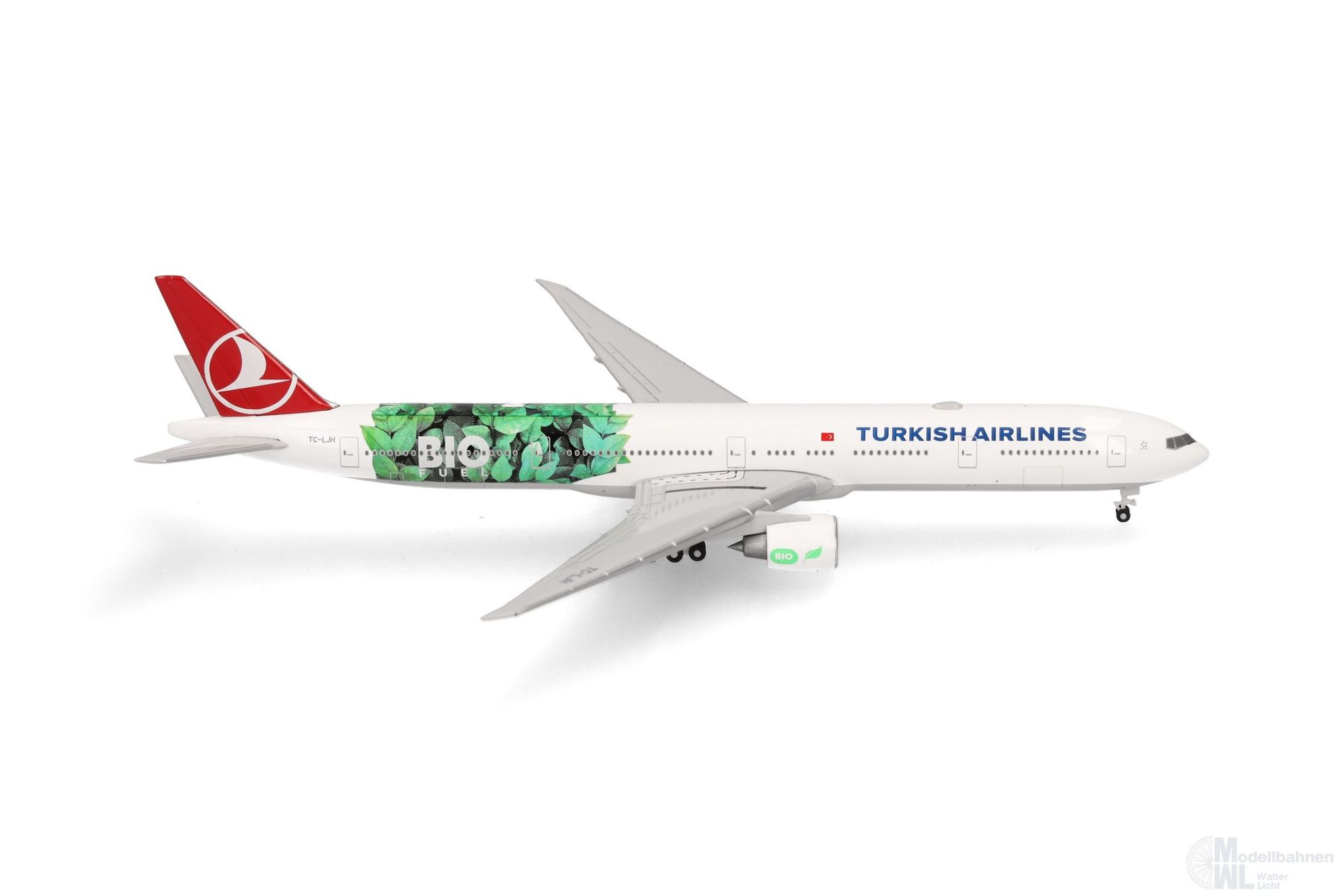 Herpa 538442 - Boeing 777-300ER Turkish Bio Fuel 1:500