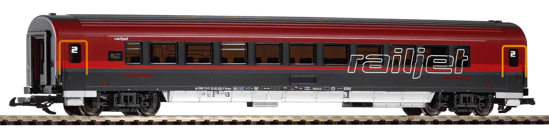 Piko 37665 - Personenwagen Railjet ÖBB Ep.VI 2.Kl. Spur G 1:22,5
