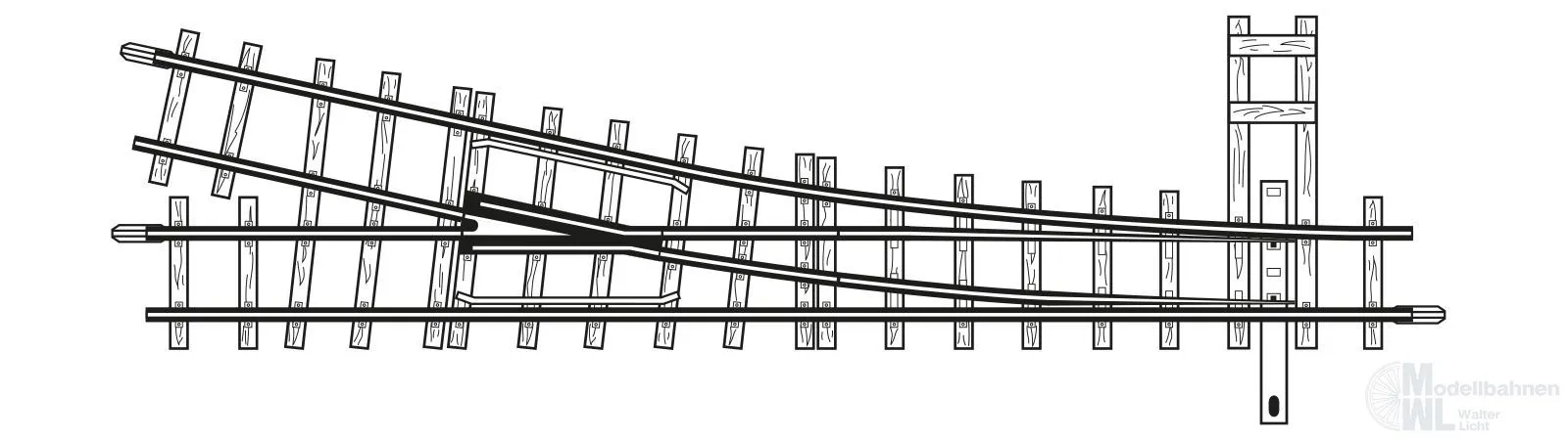 Bemo 4010000 - Weiche rechts 12° 147 mm R 515 H0e