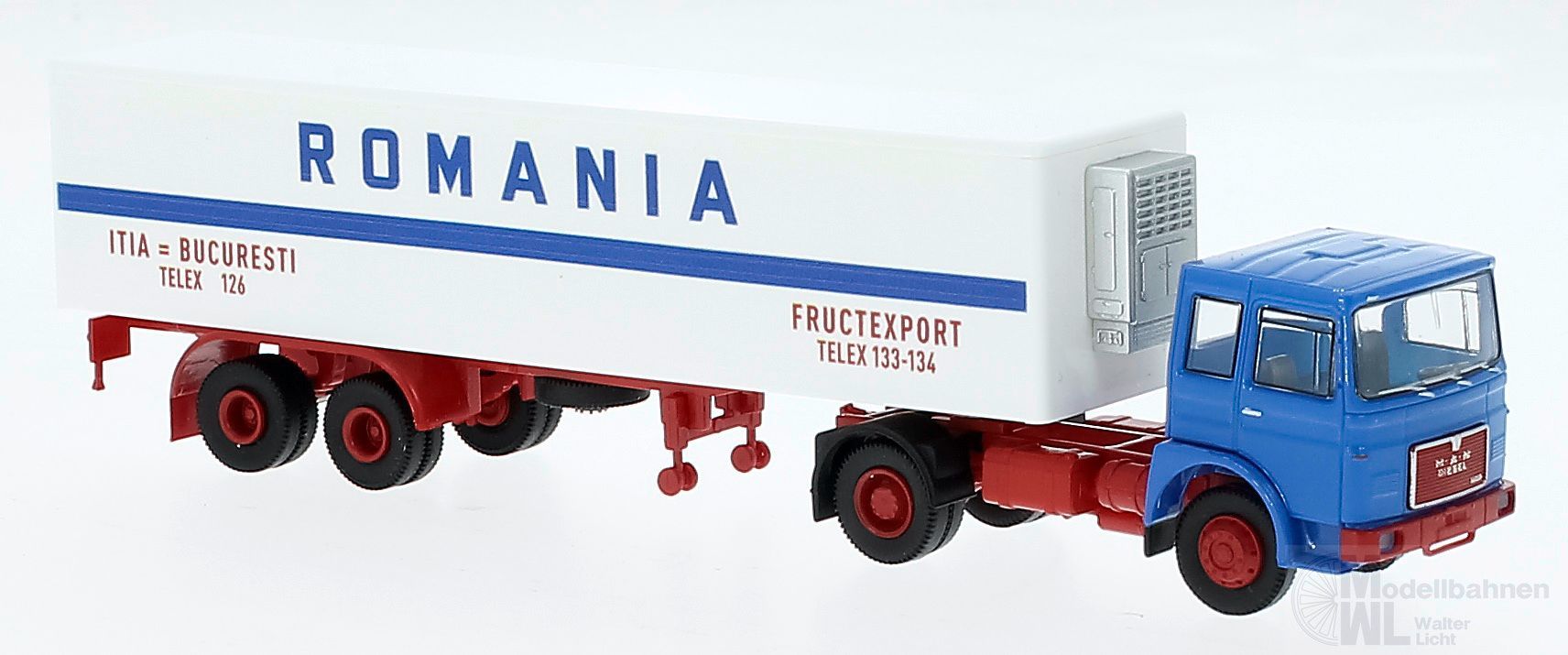 Brekina 78157 - MAN Koffer-Sattelzug Romania H0 1:87 Brekina 78157 - MAN Koffer-Sattelzug Romania H0 1:87