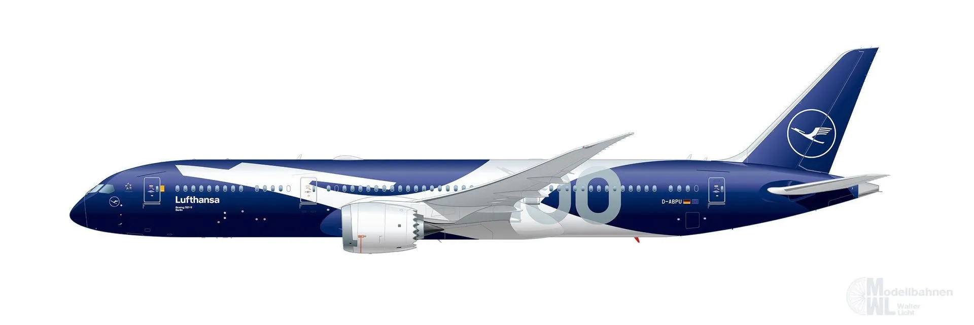 Herpa 573986 - Boeing 787-9 Lufthansa 100 Jahre 1:200
