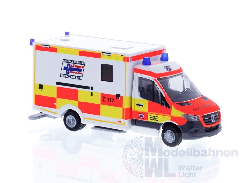 Rietze 76146 - WAS RTW´18 Rettungsdienst Bäuerle Ambulanz Augsburg H0 1:87
