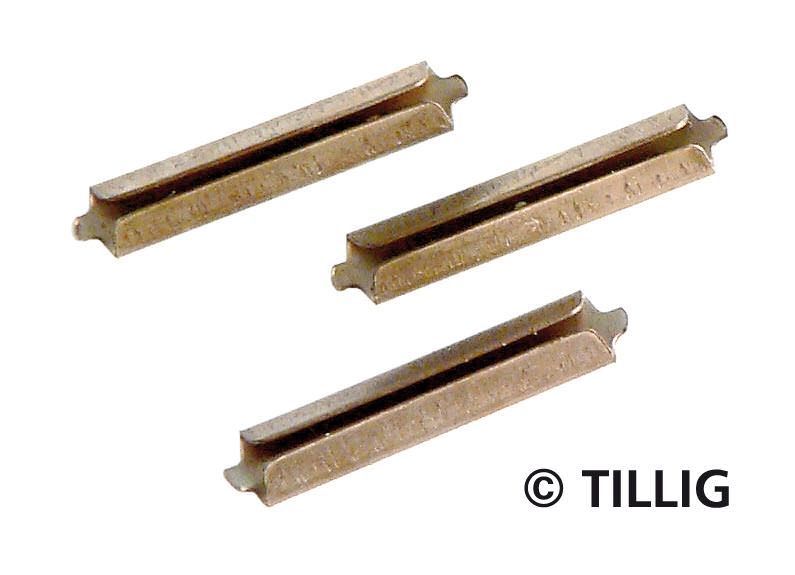 Tillig 85501 - Schienenverbinder Neusilber brüniert 25 Stück im Beutel TT 1:120