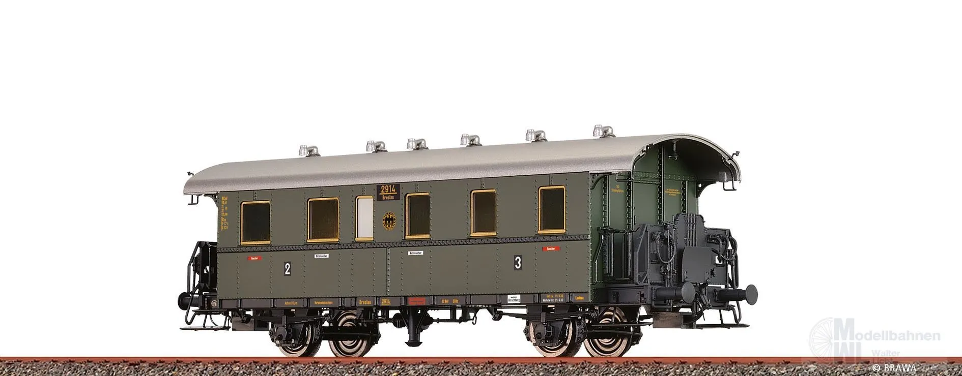 Brawa 45827 - Einheits-Nebenbahnwagen DRG Ep.II Bciel-24 H0/GL