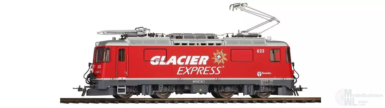 Bemo 1758183 - E-Lok RhB Ge 4/4 II 623 RhB Ep.VI Lok Glacier Express H0/GL Sound