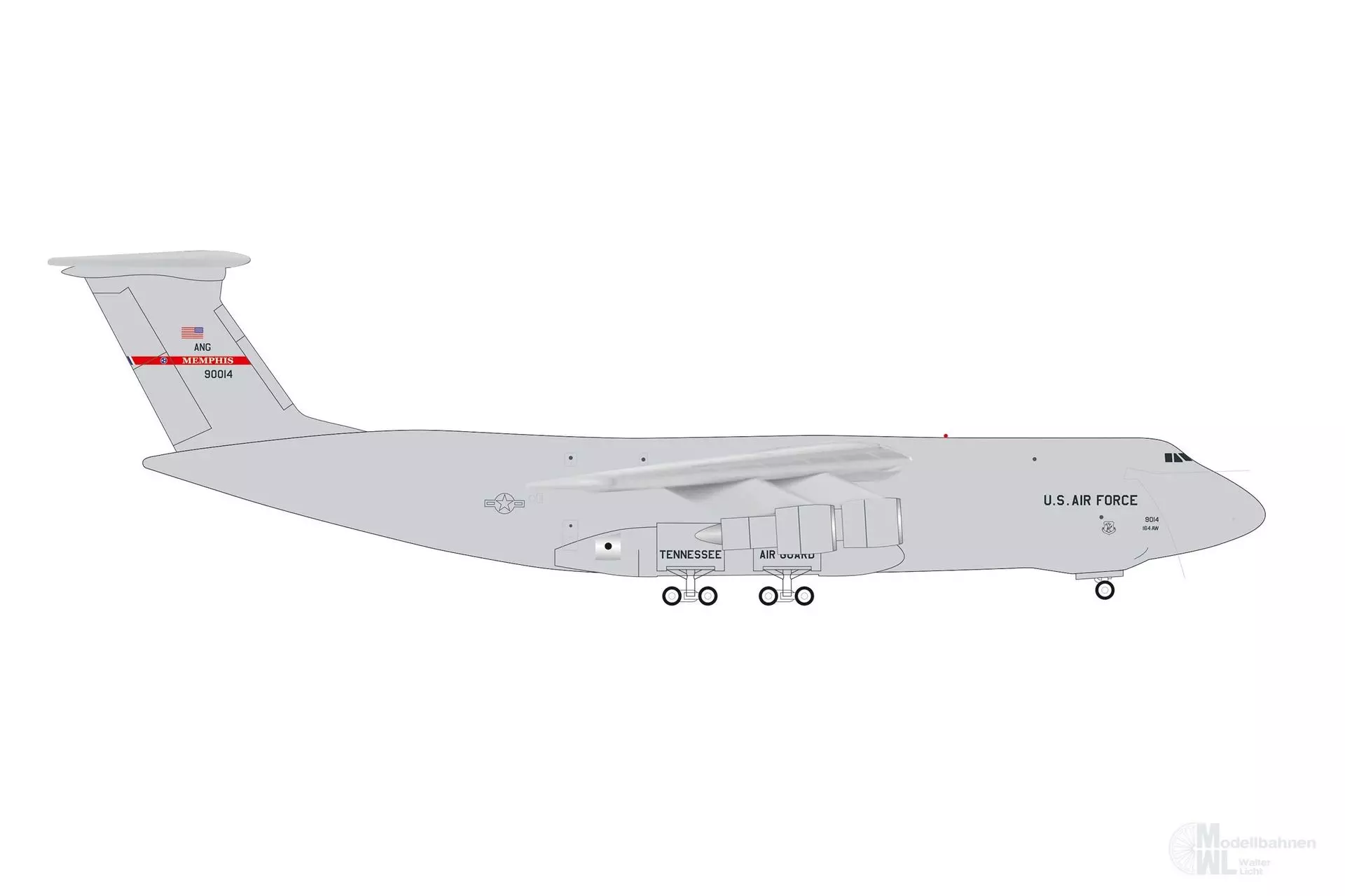 Herpa 539180 - C-5A USAF 155 AS Tennessee ANG 1:500