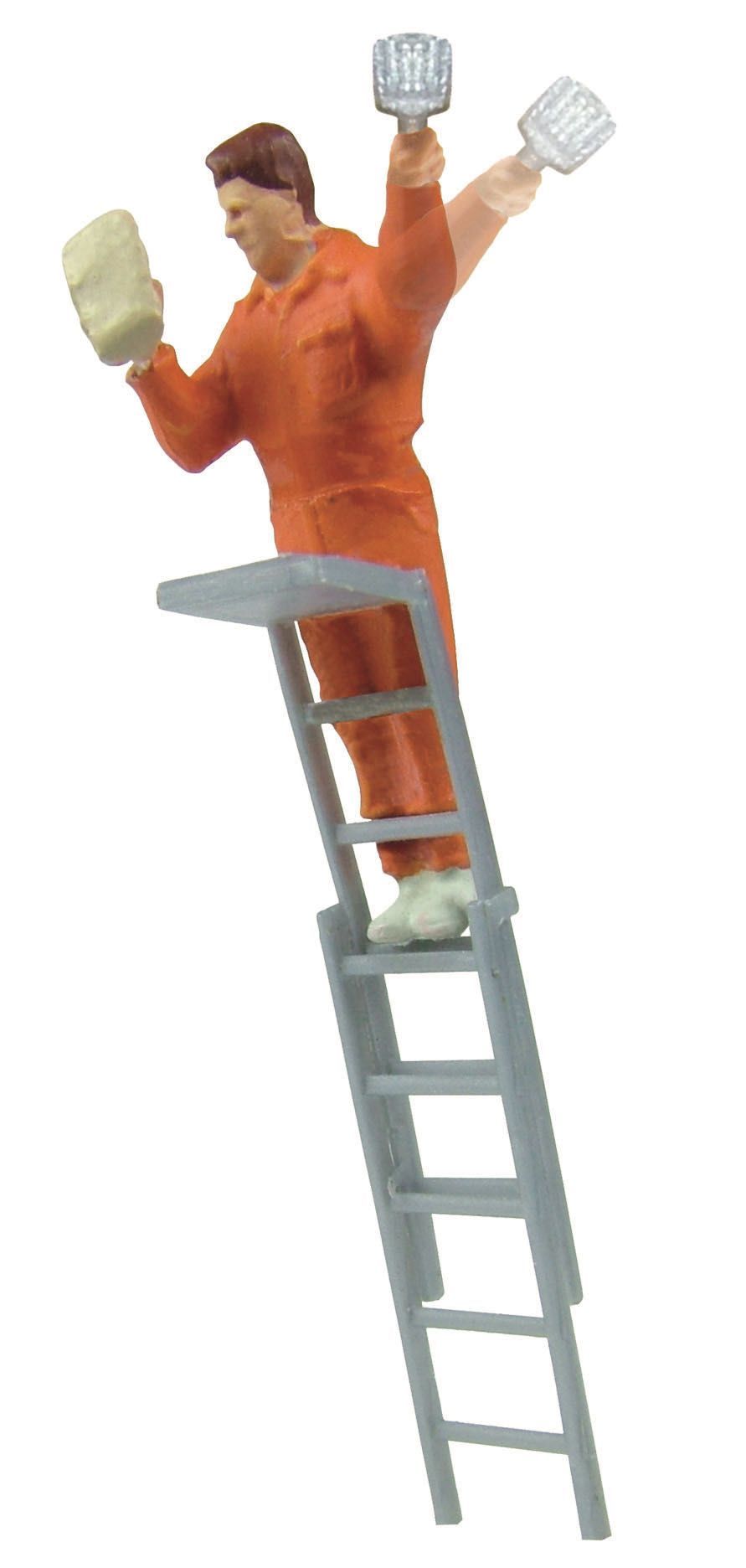 Viessmann 1517 - Plakatkleber auf Leiter H0 1:87
