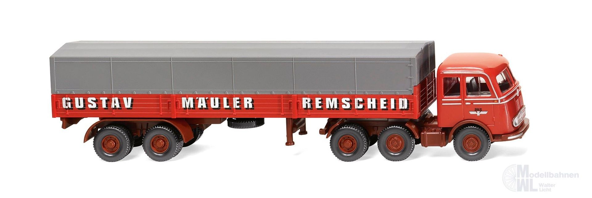 Wiking 048804 - Pritschensattelzug Mercedes-Benz LPS333 Gustav Mäuler 1:87