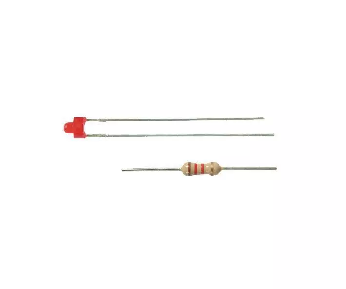 Viessmann 3553 - LED 1,8mm incl. Vorwiderstand 3 Stück rot