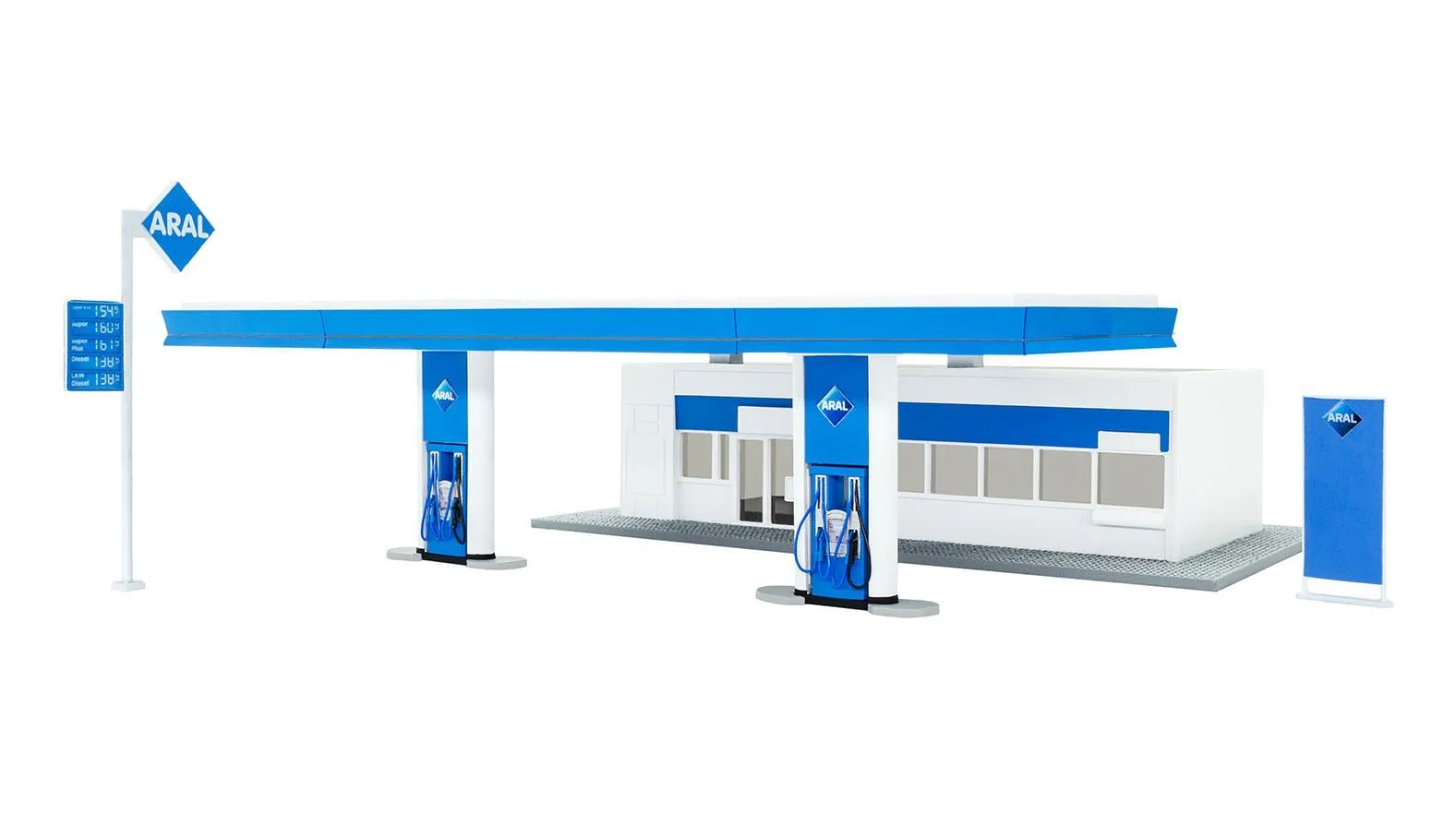 Kibri 38547 - Moderen ARAL Tankstelle H0 1:87
