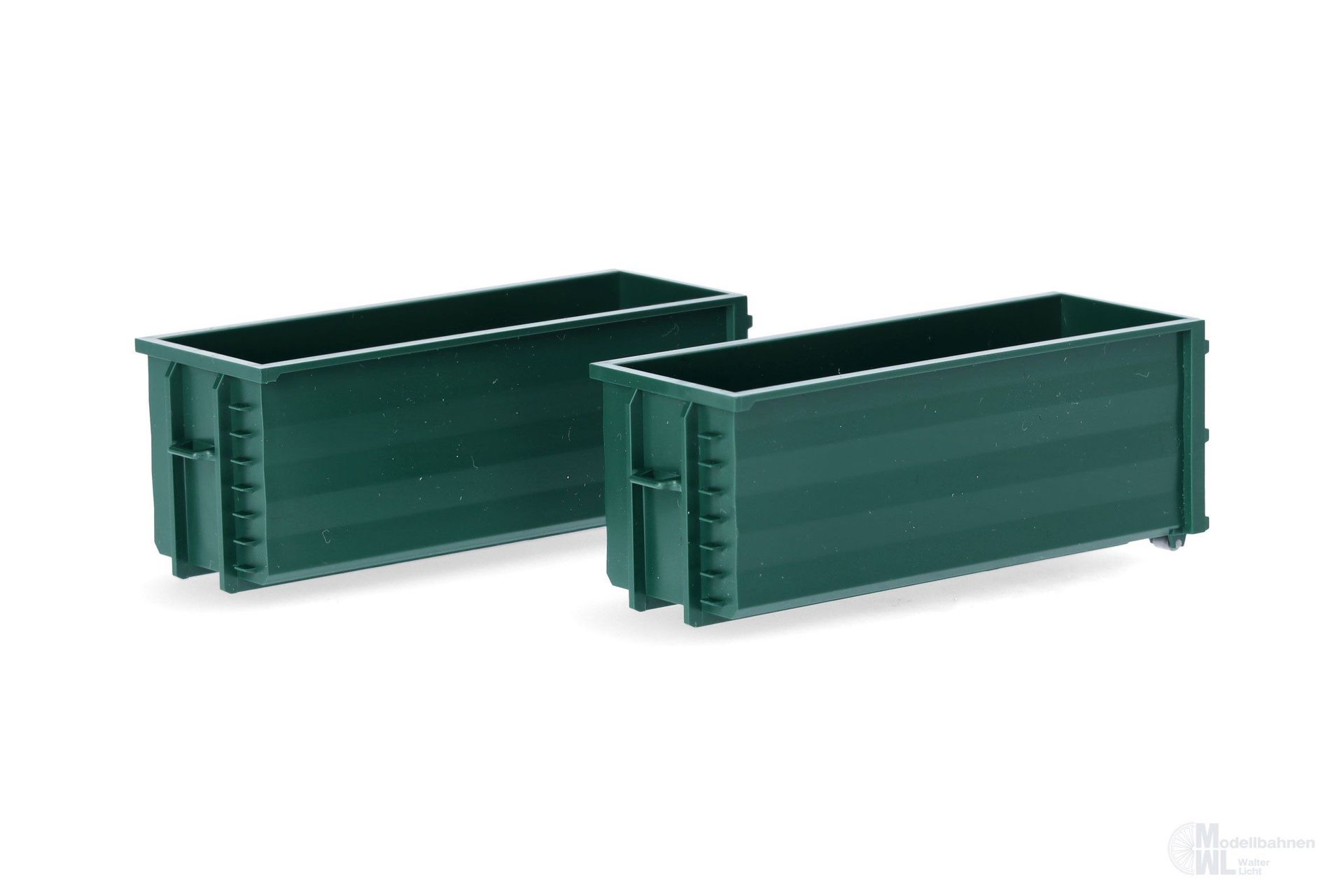 Herpa 053082-007 - 2 Abrollmulden, moosgrün H0 1:87