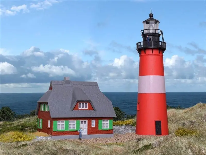Kibri 39166 - Leuchtturm Hörnum Sylt mit Nebengebäude H0 1:87