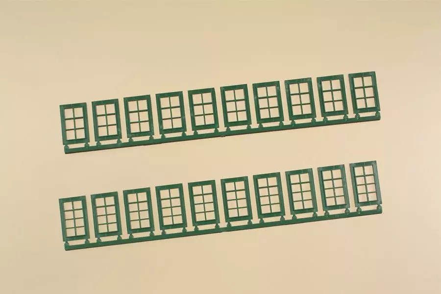 Auhagen 80224 - Fenster Q, R grün H0 1:87