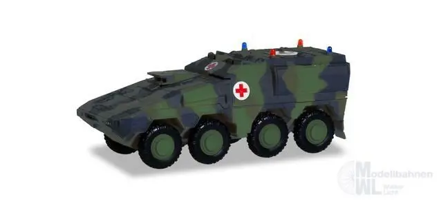 Herpa 746410 - GTK Boxer Sanitätsfahrzeug, dekoriert in Umtarnung bronzegrün